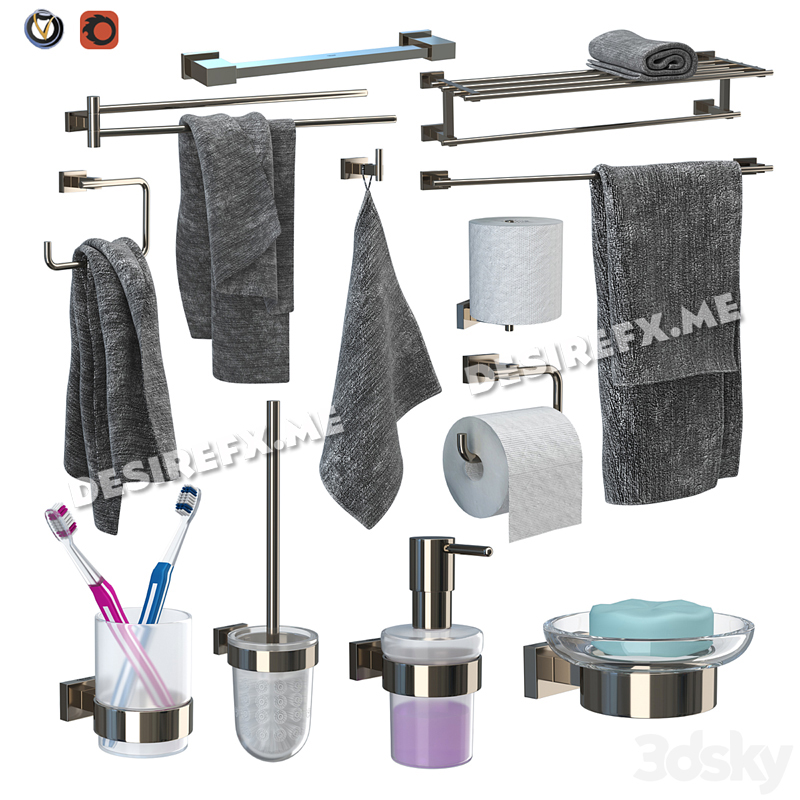 Desire FX 3d models | GROHE Essentials Cube Accessory Set (12 pcs) – 3D ...