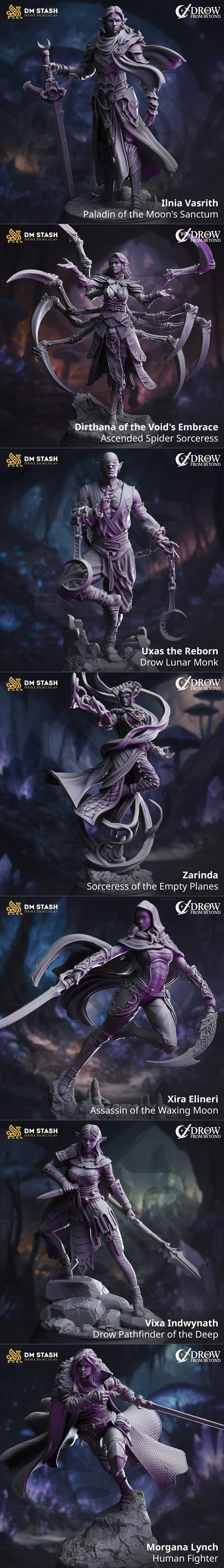 DM Stash – Drow From Beyond August 2025 – 3D Print Model STL