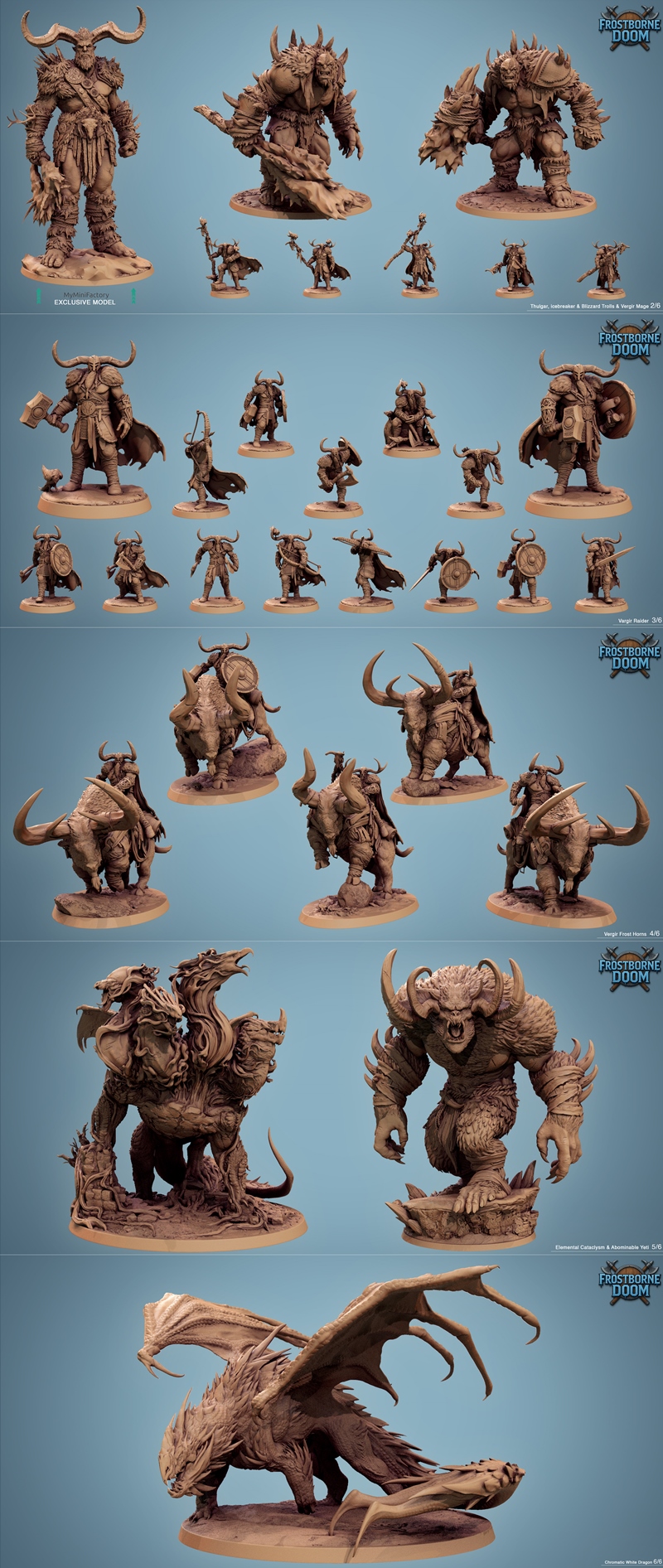 Lord of the Print – Rescale Miniatures – Frostborne Doom – 3D Print Model STL