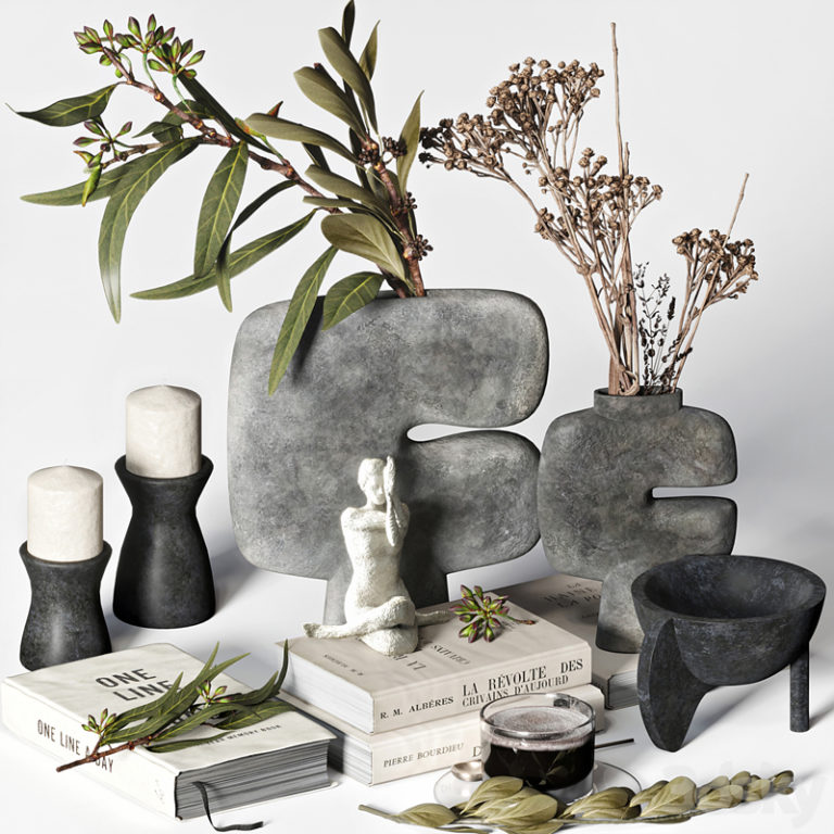 Desire FX 3d models | Decorative set 021 with 101 Copenhagen vases – 3D ...
