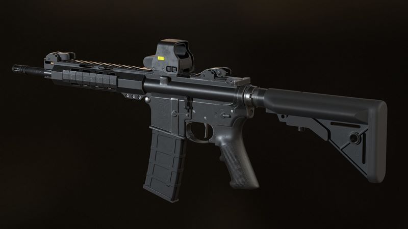 Desire FX 3d models | AR-15 Assault Rifle low-poly 3d model