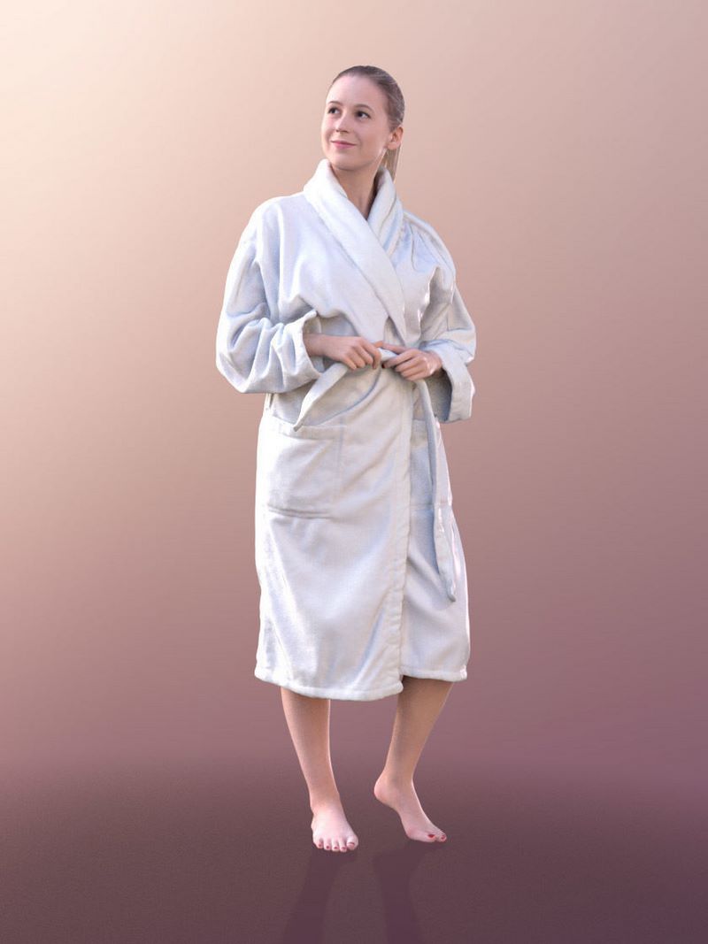 Bath Robe Model Desire FX 3d models | Young Woman With Bathrobe 3D model