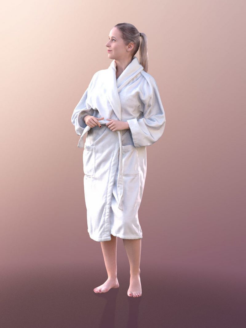 Bath Robe Model Desire FX 3d models | Young Woman With Bathrobe 3D model