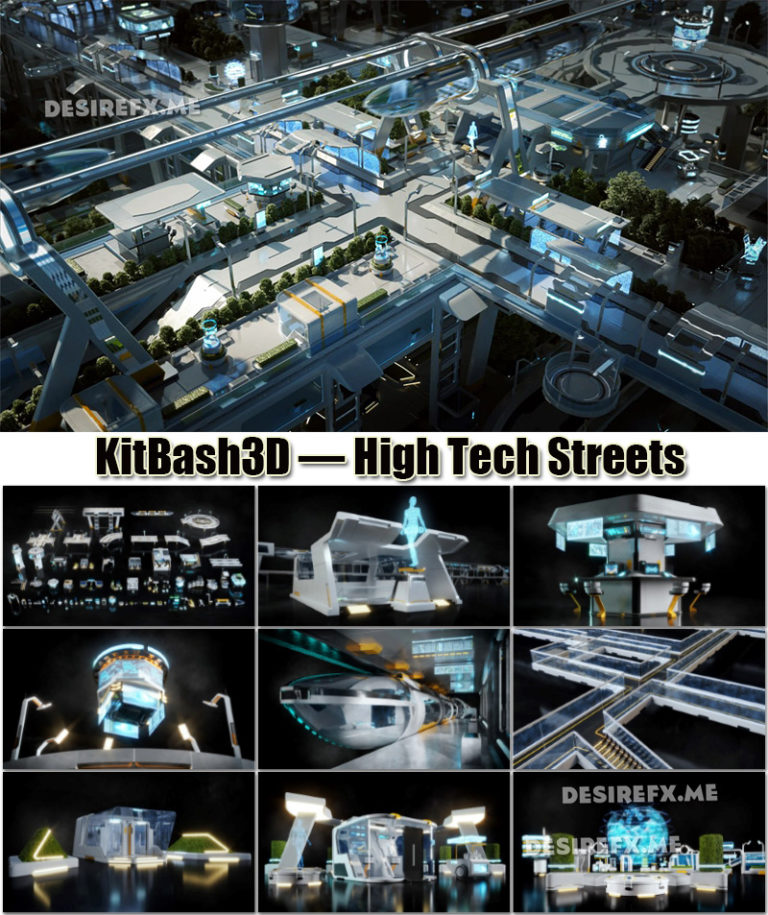 Desire FX 3d models | KitBash3D – High Tech Streets