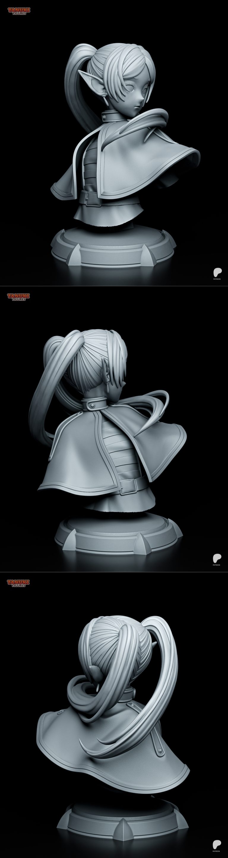Desire FX 3d models | Tanuki Figures – Frieren Bust – 3D Print Model STL