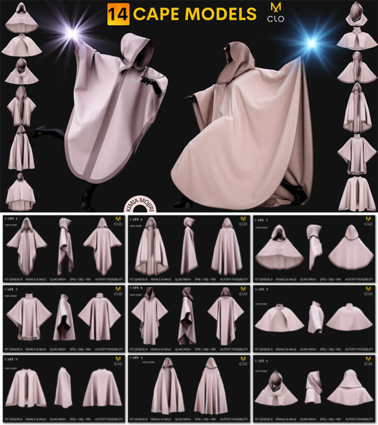 Desire FX 3d models | 14 Cape Models (Male – Female)