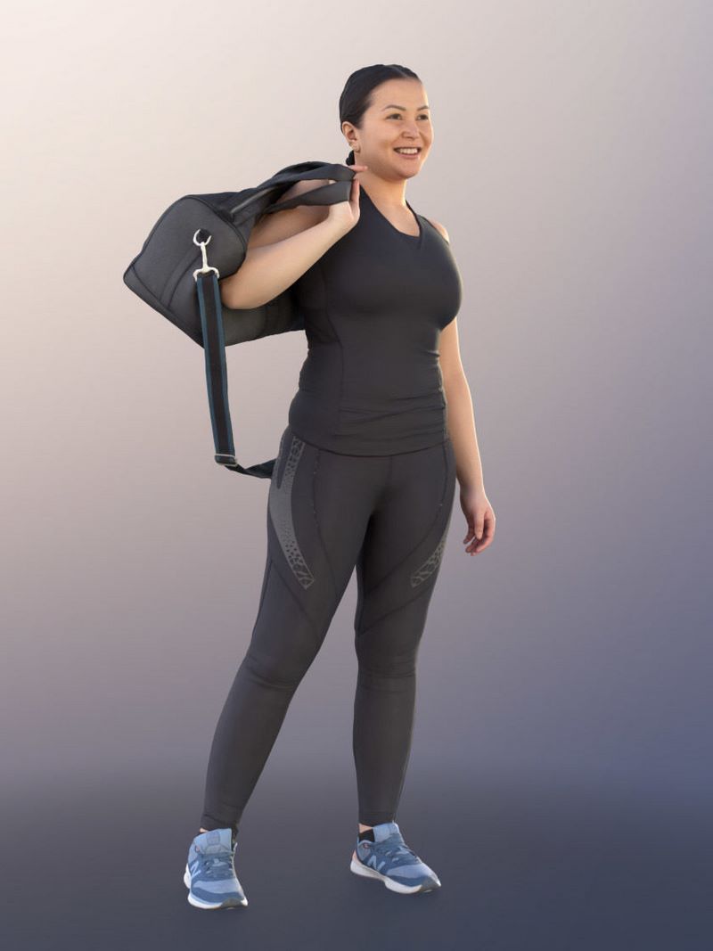 Desire FX 3d models | Sporty Woman Standing Bag 3D model