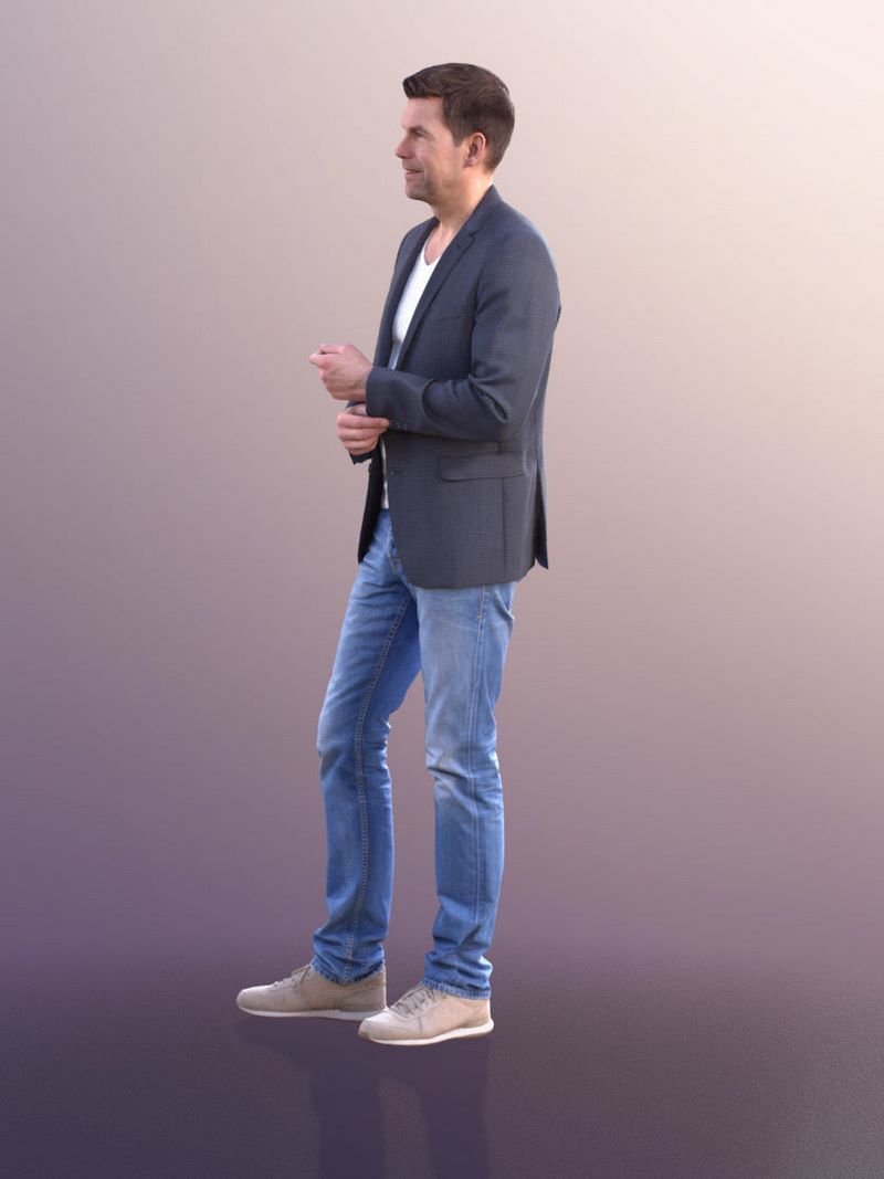 Desire FX 3d models | Casual Man Standing low-poly 3d model