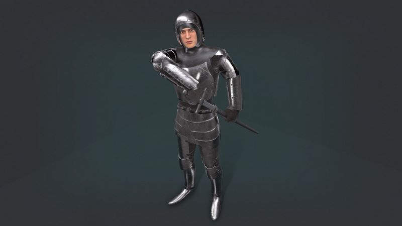 Desire FX 3d models | TAB Medieval Knight – 1Rm A – Skin1 low-poly 3d model