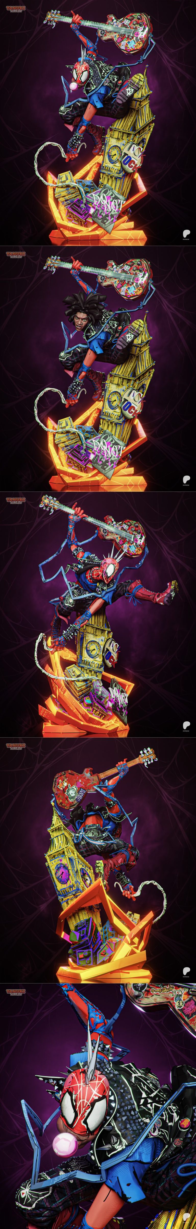 Desire FX 3d models | Tanuki Figures – Spider-Punk – 3D Print Model STL