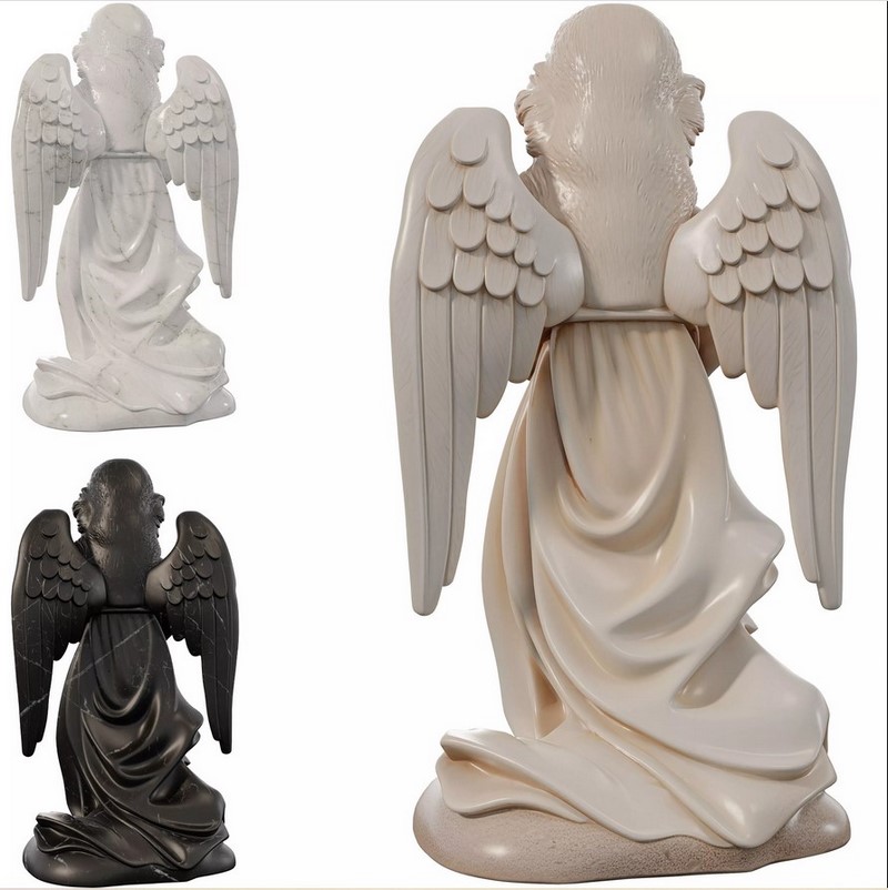 Desire FX 3d models | Praying Angel Girl Sculpture Standing Devotion ...