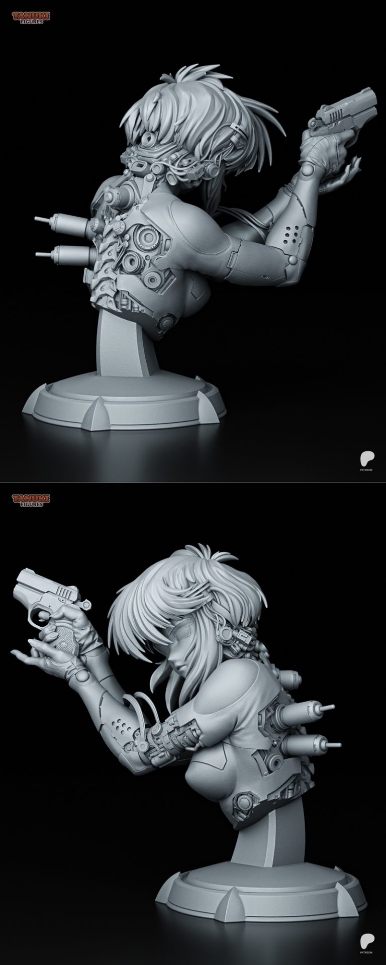 Desire FX 3d models | Tanuki Figures – Motoko Bust – 3D Print Model STL