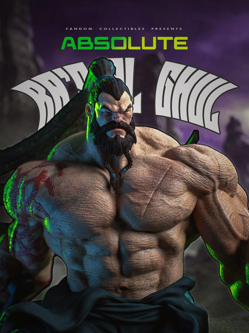 Muscular male figure of Braum from League of Legends, with braided beard and intense expression. Fandom Collectibles...