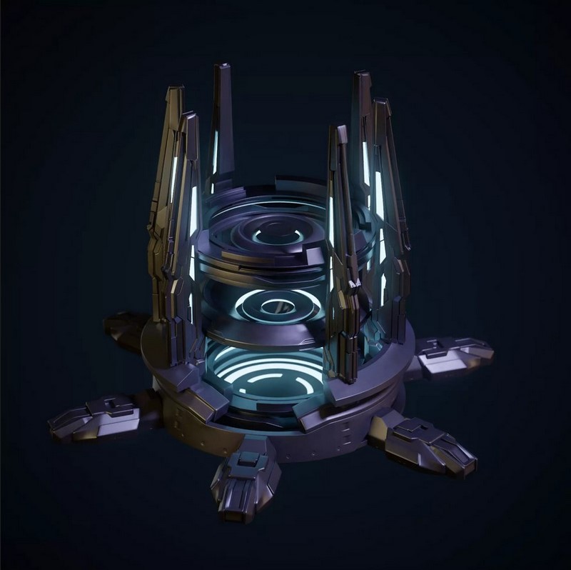 Desire FX 3d models | Ancient Alien Reactor Core low-poly 3d model