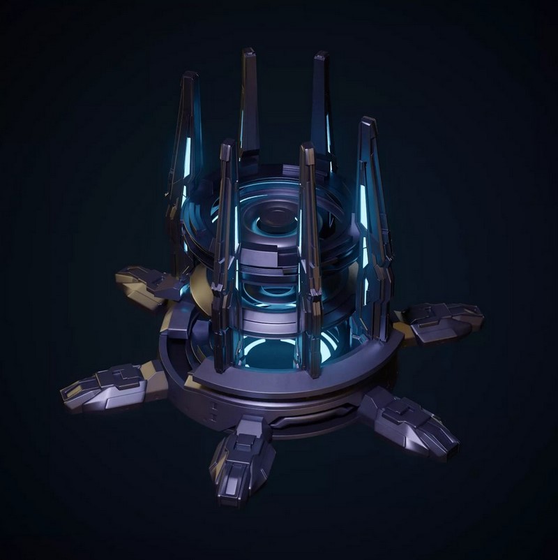 Desire FX 3d models | Ancient Alien Reactor Core low-poly 3d model